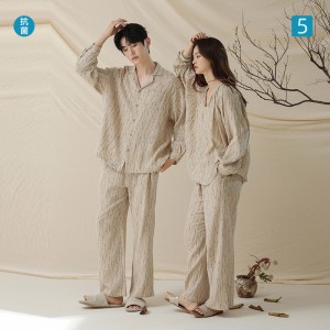 Pijama Pareja Algodón Doble Capa | Cómoda y Térmica para Otoño 