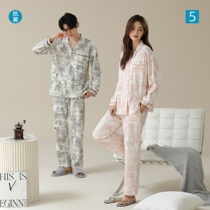 Pijama de Pareja Algodón Antibacteriano - Cómodo y Estiloso | Pijama de Invierno 