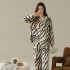 Pijama de Pareja Invierno | Algodón Antibacteriano Cómodo - Zebra Print 
