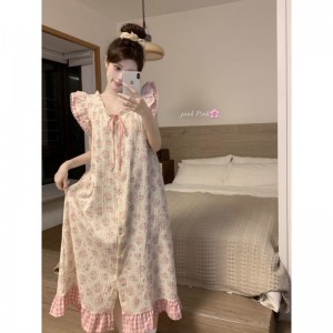 Camisón Japonés de Algodón | Nochegowns Elegantes Mujer | Lencería Premium 