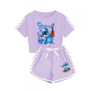 Pijama Stitch Cantando Niños | Conjunto Unisex Algodón Suave 