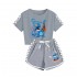 Pijama Stitch Cantando Niños | Conjunto Unisex Algodón Suave 