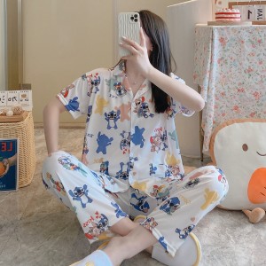 Pijama Verano Manga Corta - Conjunto Cómodo y Fresco | Ropa de Casa 