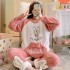 Pijama de Felpa Gruesa Mujer - Conjunto Cálido Anime Invierno | Ropa de Dormir 