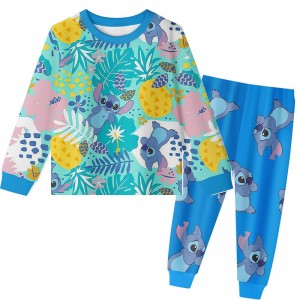 Pijama Infantil Stitch de Felpa | Conjunto Cómodo para Niños 3-8 Años 