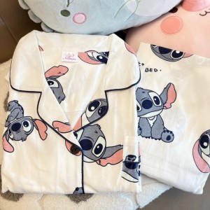 Pijama Stitch Mujer - Conjunto Cómodo Larga Manga | Ropa de Casa 