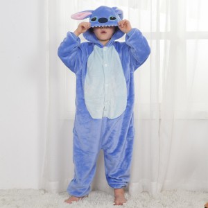 Pijama Onesie Stitch Grueso | Ropa de Casa Familiar Cómoda 