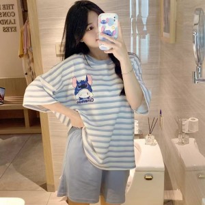 Pijama Corta Verano Mujer | Diseño Cartoon y Ajuste Holgado 