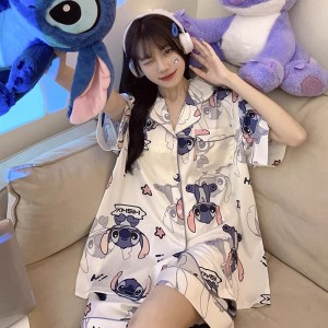 Pijama de Seda Helada Mujer - Conjunto Verano Cómodo | Ropa de Dormir 