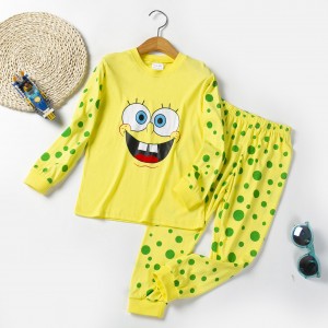 Pijama de Verano Niño SpongeBob - Algodón 95% | Ropa de Dormir Infantil 