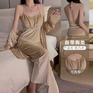 Pijama de Terciopelo Halter Mujer - Conjunto Elegante para Todo el Año | Loungewear 