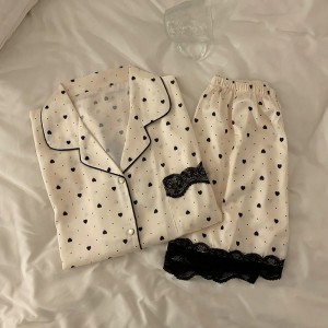 Pijama Seda de Hielo Coreana - Conjunto Lujo Mujer Verano | Dormitoria 