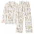Pijama Floral de Algodón para Mujer | Conjunto Cómodo Primavera/Otoño 