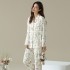 Pijama Floral de Algodón para Mujer | Conjunto Cómodo Primavera/Otoño 