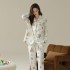 Pijama Floral de Algodón para Mujer | Conjunto Cómodo Primavera/Otoño 