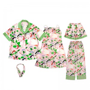 Pijama de Verano Mujer - Conjunto 5 Piezas Fresco | Ropa de Casa 