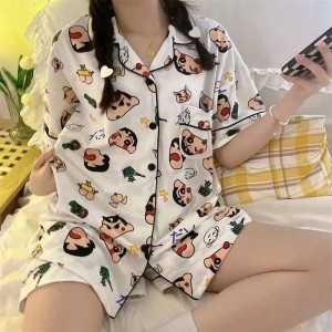 Pijama Verano Mujer Corta Manga | Diseño Cartoon Trendy 
