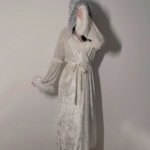 Conjunto de Pijama de Terciopelo - Bata y Camisón Elegante | Ropa de Dormir 