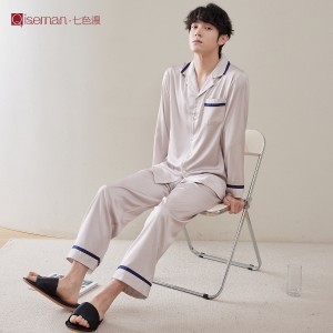 Pijama Hombre Seda Helada - Conjunto Ligero y Transpirable | Ropa de Casa 