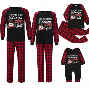 Pijamas Familiares Navideñas a Juego - Conjunto "Wonderful Time" | Ropa de Dormir 