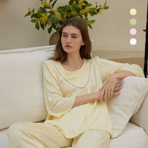 Pijama de Seda Satén con Encaje - Conjunto Elegante | Pijamas Premium 