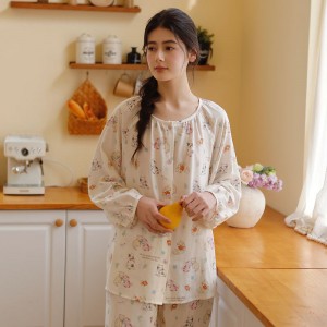 Pijama de Bambú Mujer - Conjunto Cómodo Estampado | Ropa de Dormir 