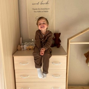 Pijama Niños Puntos - Conjunto Larga Manga Suave | Ropa de Dormir 