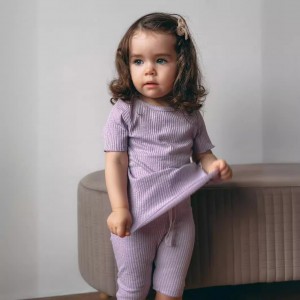 Pijama de Canalé para Niños - Conjunto Cómodo de Verano | Ropa de Dormir 