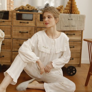 Pijama Princesa Algodón - Encaje Blanco Elegante | Conjunto Mujer 