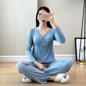 Pijama Lactancia Postparto - Modal Suave y Cómodo | Ropa Dormir Maternidad 