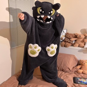 Pijama Enterizo Mujer de Felpa Coral | Cómodo y Abrigado para Invierno 