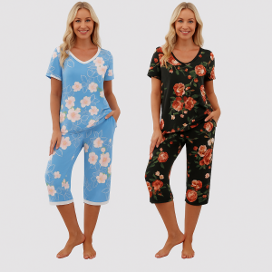 Pijama Mujer 2 Piezas Corto | Conjunto Verano con Bolsillos 