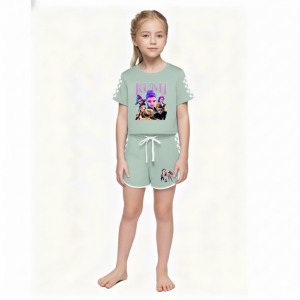 Pijama Niña K-pop Demon Hunter | Manga Corta Verano | Algodón Suave 