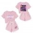 Pijama Anime K-pop 2 Piezas - Crop Top y Shorts Verano | Ropa de Dormir 