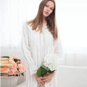 Camisón Largo Vintage de Algodón | Pijama Cómoda Mujer | Ropa de Casa 