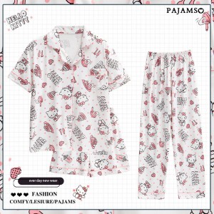 Pijama Hello Kitty Verano Mujer - Conjunto Algodón Cómodo | Sanrio 
