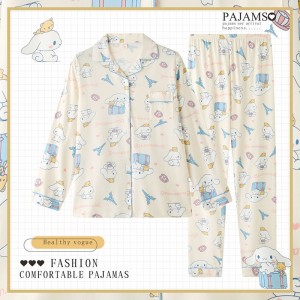 Pijama Mujer Algodón Shin-chan - Conjunto Cómodo Invierno | Ropa de Dormir 