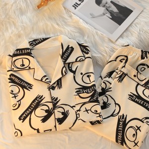 Pijama de Algodón para Mujer - Conjunto Cómodo de Invierno | Ropa de Dormir 