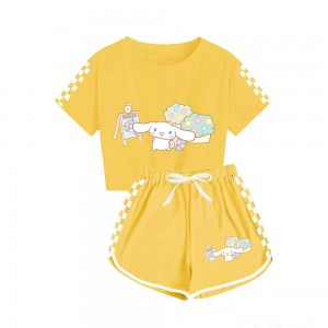 Pijama Infantil Cinnamoroll - Conjunto Verano Algodón | Ropa de Dormir Niños 