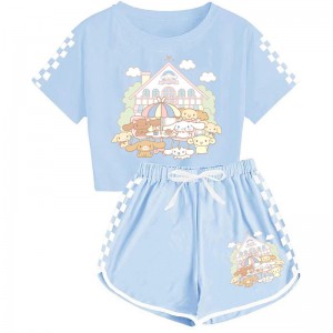 Pijama Cinnamoroll Niños - Conjunto Corto Algodón Verano | Ropa de Dormir 