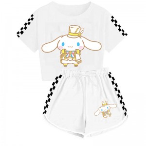 Pijama de Verano Cinnamoroll para Niños - Conjunto Algodón Suave 