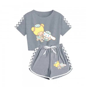 Pijama Infantil Cinnamoroll | Conjunto Corto Verano | Ropa de Dormir Niños 