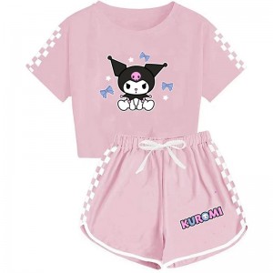 Pijama Infantil Kuromi - Conjunto Corto Verano | Ropa de Dormir Niños 