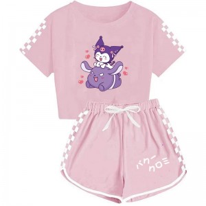 Pijama Infantil Kuromi - Conjunto Verano Algodón | Ropa de Dormir Niños 