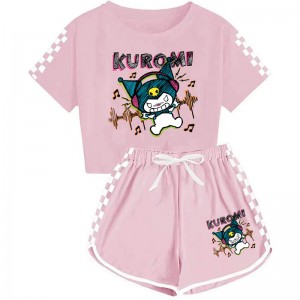 Pijama Infantil Kuromi Verano - Conjunto Corto Algodón | Ropa de Dormir 
