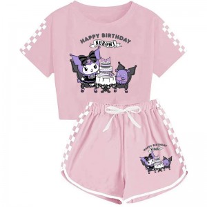 Pijama Sanrio Kuromi Infantil - Conjunto Corto Verano | Ropa de Dormir 