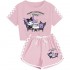 Pijama Sanrio Kuromi Infantil - Conjunto Corto Verano | Ropa de Dormir 