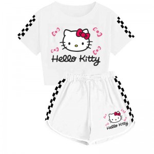 Pijama Infantil Hello Kitty Sanrio | Conjunto Corto Verano Niños 
