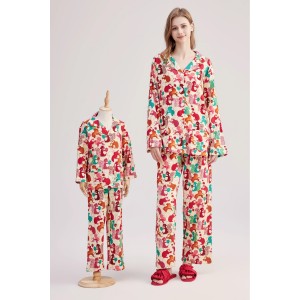 Pijama Familiar Navideño de Bambú | Suave y Cómodo | Diseño Ardillas 