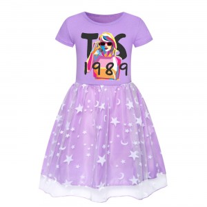 Pijama Niña Taylor Swift | Falda Encaje Algodón | Con Bolsa Regalo 